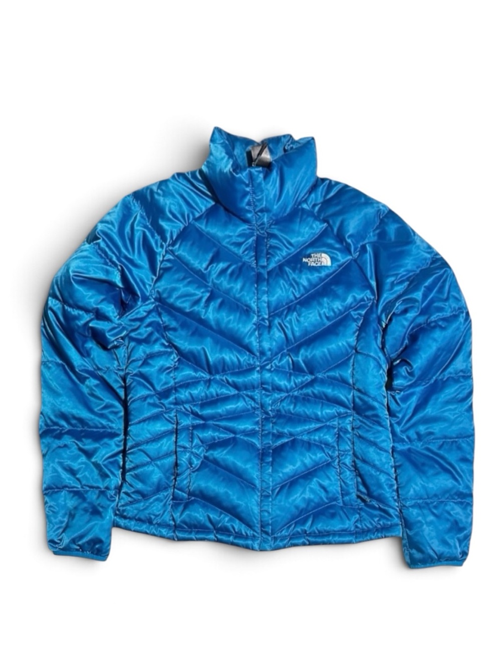 The North Face Down 550 Fill Puffer Jacket Blue Size M